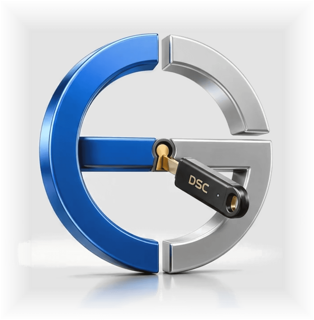 eGuard DSC USB token forming the eG logo